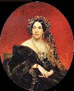 Karl Briullov Portrait of princess Mariya Volkonskaya Spain oil painting artist